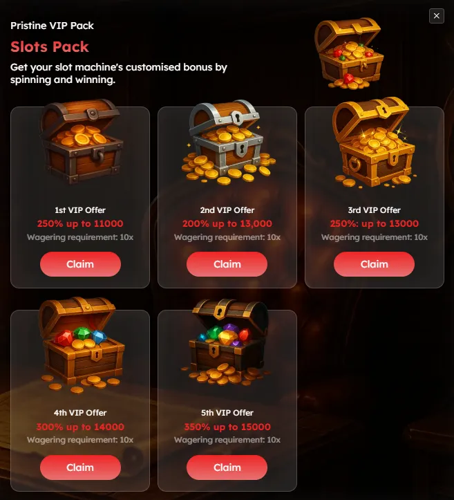 hook casino vip pack